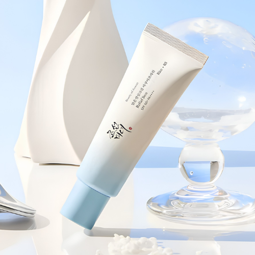 Beauty of Joseon Relief Sun Aqua Fresh envase y textura protector solar coreano SPF50+