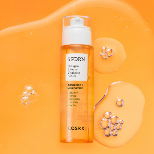 COSRX 5 PDRN Collagen Intense Vitalizing Serum textura y envase sérum coreano con PDRN y colágeno