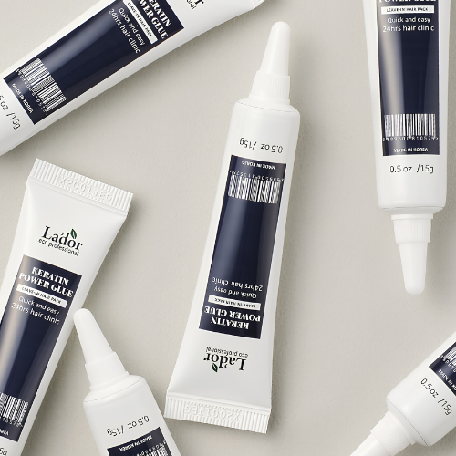 LADOR Keratin Power Glue envase y ampollas tratamiento capilar coreano con queratina