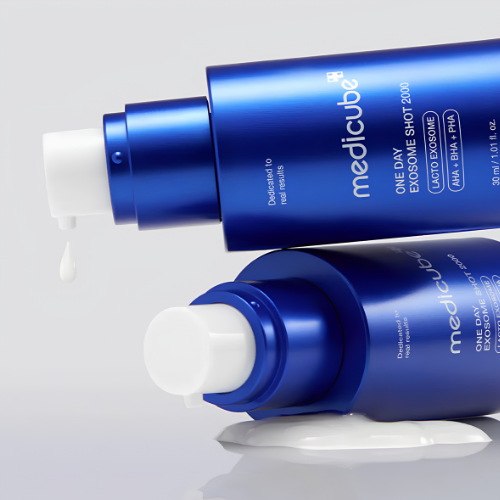Medicube One Day Exosome Shot Pore Ampoule 2000 textura y envase sérum coreano para poros