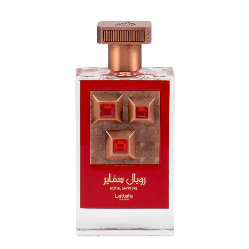 Perfume Royal Sapphire de Lattafa - Fragancia unisex con notas frescas, cítricas, afrutadas y cremosas, perfecta para quienes buscan una experiencia deliciosa y versáti