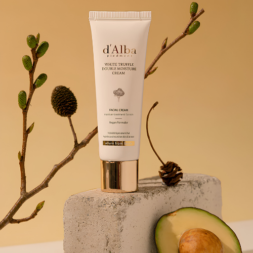 d’Alba White Truffle Double Moisture Cream textura y envase crema facial coreana glow