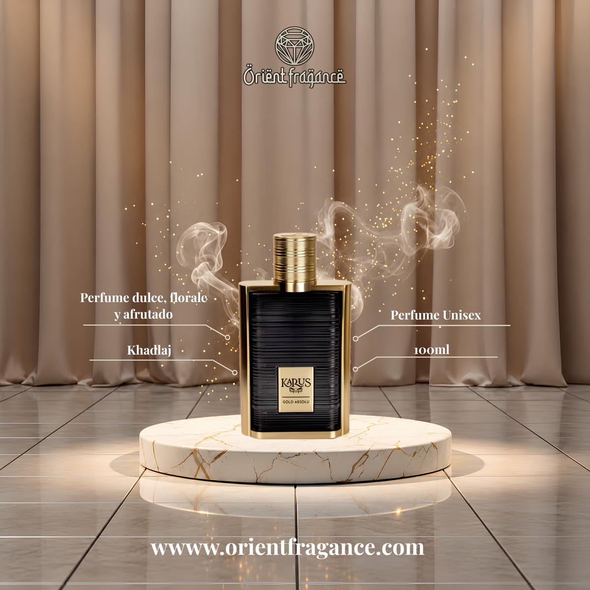 Khadlaj - Karus Gold Absolu - 100 - Extrait De Parfum - Perfume Unisex