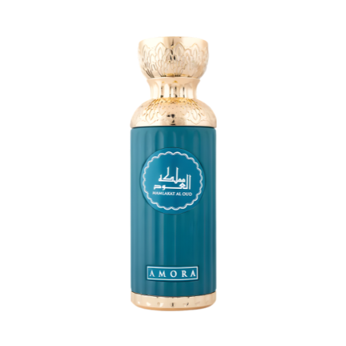 Mamlakat Al Oud Seerati Amora perfume unisex 100 ml frasco elegante con diseño romántico y dulce