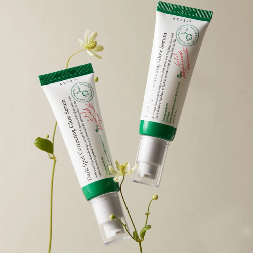 AXIS-Y Dark Spot Correcting Glow Serum textura y envase sérum coreano iluminador