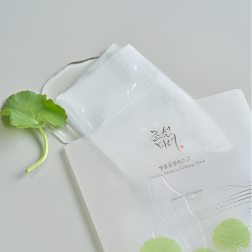 Beauty of Joseon Centella Asiatica Calming Mask envase y mascarilla facial coreana calmante