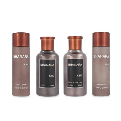 Bharara Al Por Mayor - King Set de 4 Piezas - 100ml - Eau De Parfum - Perfume Masculino