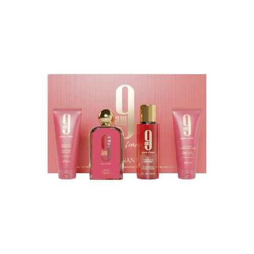 Afnan Al Por Mayor - Gift Set 4 Piezas 9AM Pour Femme Rosa - 100ml - Eau de Parfum - Perfume Femenino