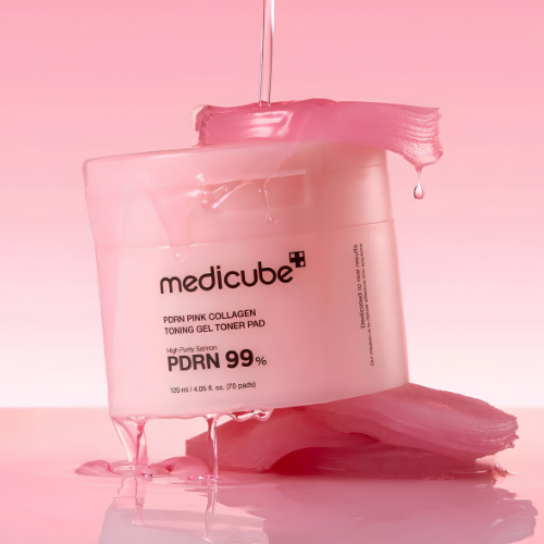 Medicube pads tonificantes con colágeno y PDRN 70 unidades hidratantes y reafirmantes skincare coreano