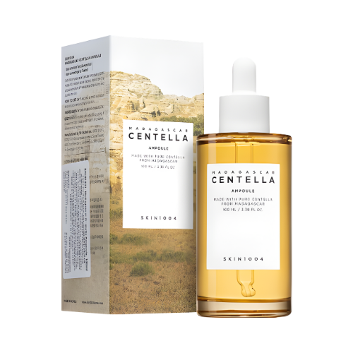 SKIN1004 Madagascar Centella Ampoule textura y envase sérum calmante coreano