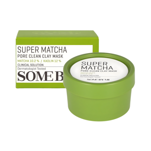Some By Mi Super Matcha Pore Clean Clay Mask textura y envase mascarilla facial purificante