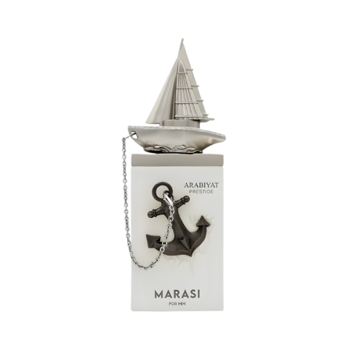 Arabiyat Prestige Marasi For Him perfume masculino 100 ml frasco elegante diseño moderno y limpio
