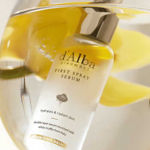 d’Alba White Truffle First Spray Serum textura y envase sérum glow coreano en spray