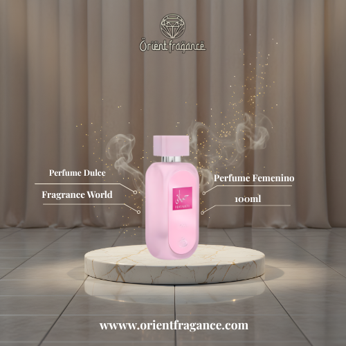 Hayaati Rose Fragrance World presentación elegante perfume femenino romántico y sofisticado