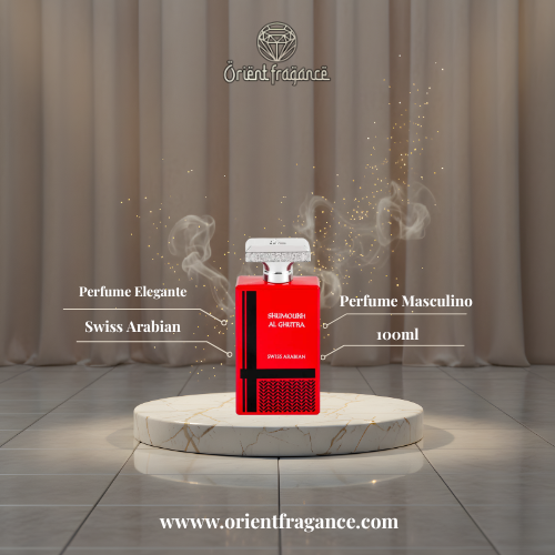 Swiss Arabian Shumoukh Al Ghutra presentación elegante perfume masculino árabe premium
