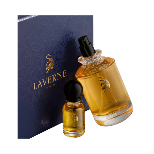 Soir Package de Laverne, perfume sensual y nocturno con notas dulces, vainilla y ámbar. Un aroma envolvente y sofisticado.
